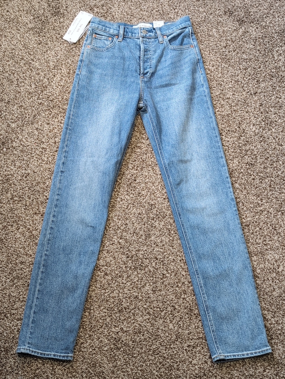 Denim Forum The 90's Hi Rise Drainpipe Slim NEW Size 25W